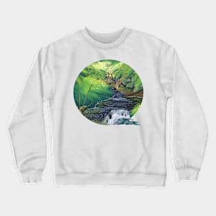 Forest Stream Circle Version Crewneck Sweatshirt